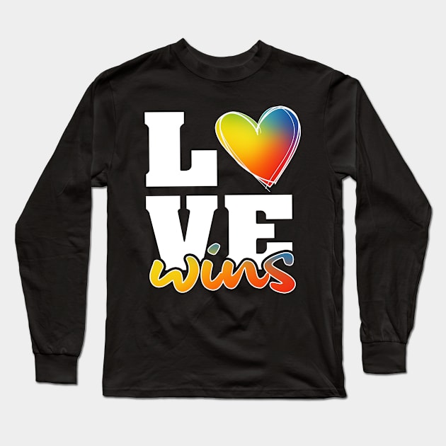 'Love Wins LGBT' Awesome Rainbows Gift Long Sleeve T-Shirt by ourwackyhome